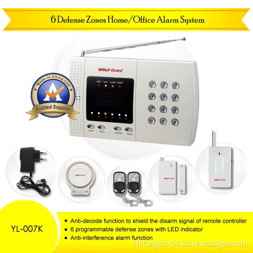 Phone-Line Auto-Dial Home Alarm Security System (YL007K)